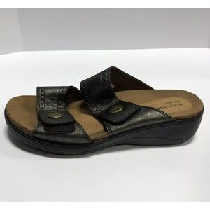 Cobb Hill Women’s Maisy 2 Band Wedge Sandals Black, Size 11 M